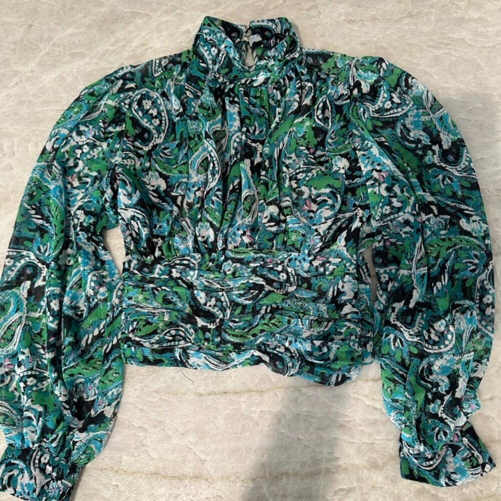 Colorful long sleeve Zara Top